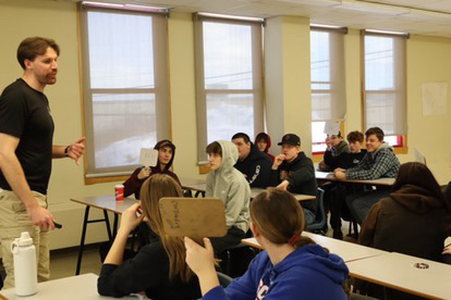 Chris Gallant leading one of his school workshops in Nova Scotia