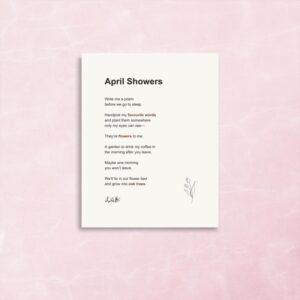 April Showers romantic floral wall art by Chris Gallant