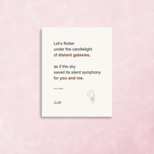 Falling romantic poetry print by Chris Gallant