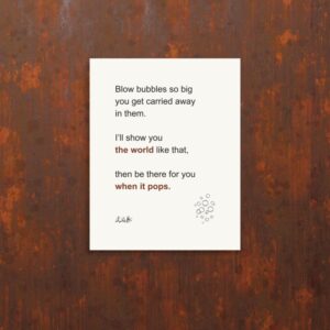 Laugh Track parent and child wall art by Chris Gallant