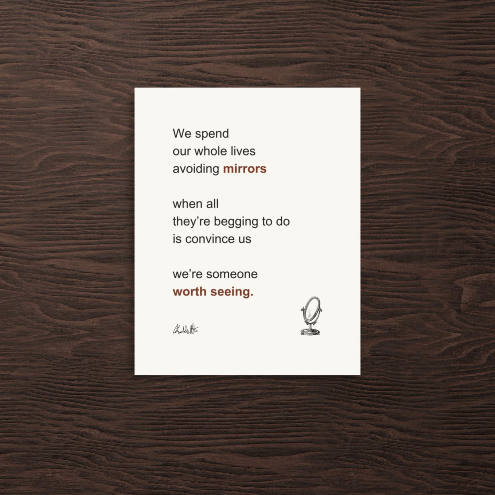 For You self-love poetry print by Chris Gallant