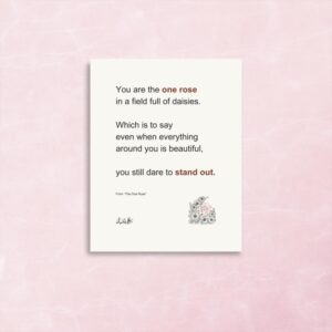 The One Rose inspirational poetry print by Chris Gallant