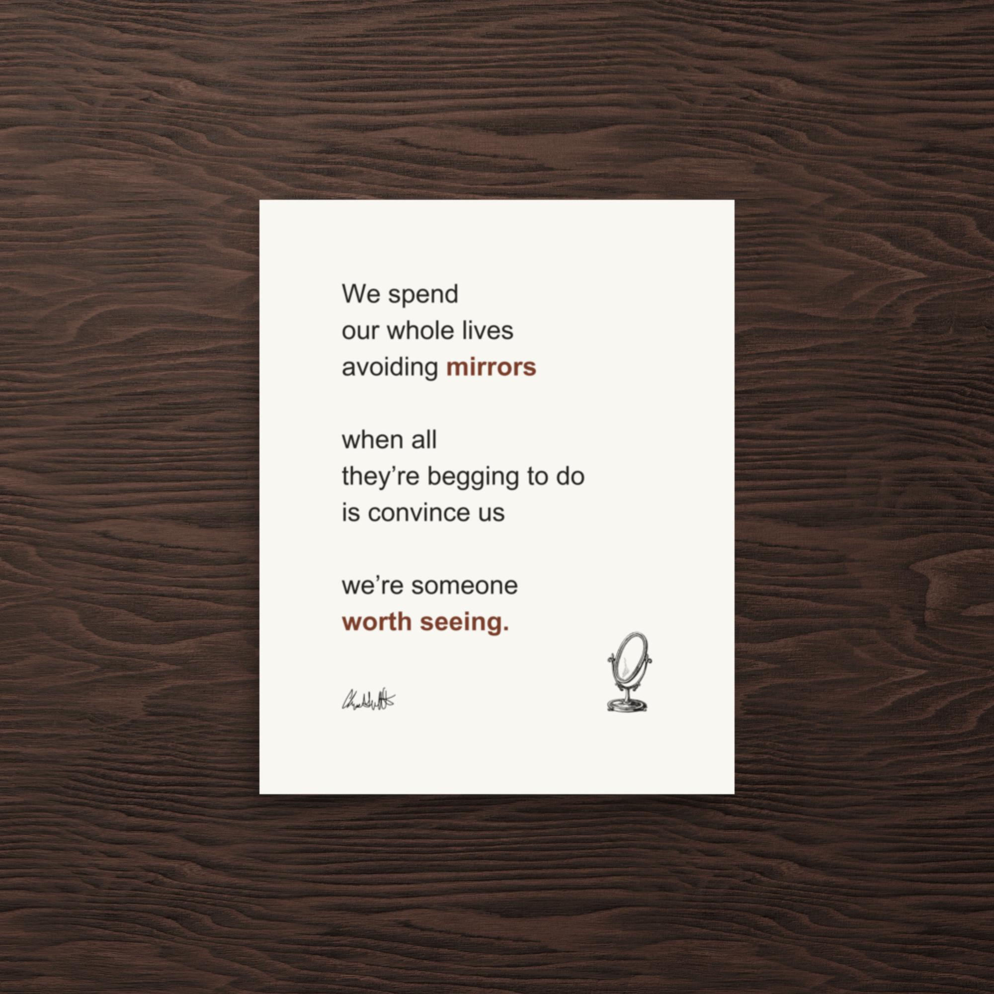 For You Poetry Print – Self-Worth and Self-Love Wall Art - Image 2